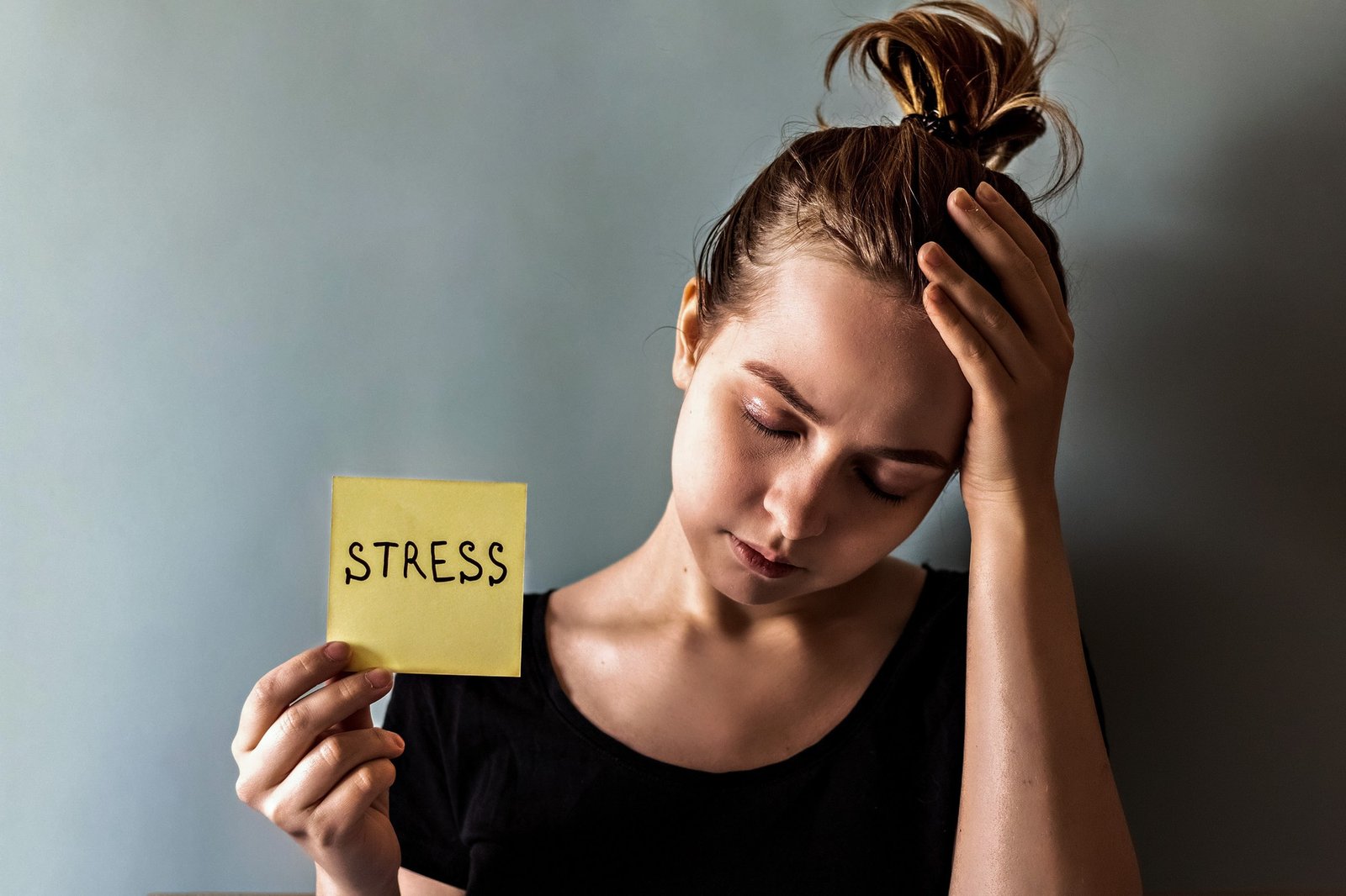 Portrait of a girl. The concept of psychological problems and stress